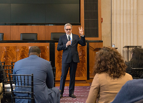 Philadelphia District Attorney Larry Krasner gives keynote at 2018 Liberty and Justice CLE